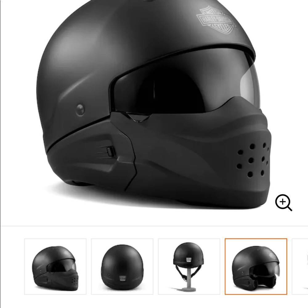 Harley Davidson 3 in 1 Pilot matte black helmet. Never worn on a ride.